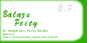 balazs peity business card